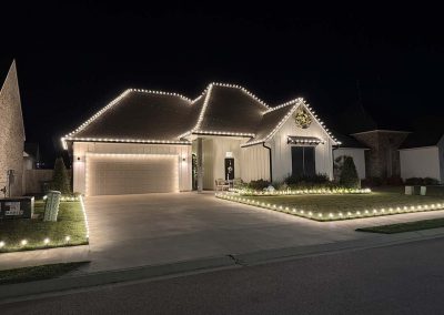 Modern Farmhouse with Roofline Lights